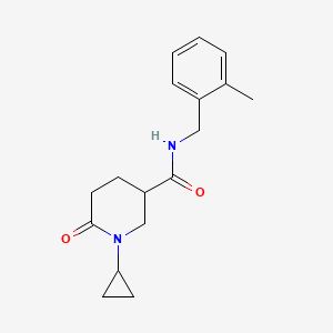 molecular formula C17H22N2O2 B4885609 1-cyclopropyl-N-(2-methylbenzyl)-6-oxo-3-piperidinecarboxamide 
