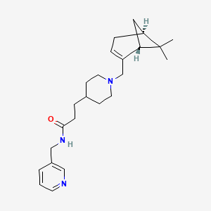 molecular formula C24H35N3O B4885622 3-(1-{[(1R,5S)-6,6-dimethylbicyclo[3.1.1]hept-2-en-2-yl]methyl}-4-piperidinyl)-N-(3-pyridinylmethyl)propanamide 
