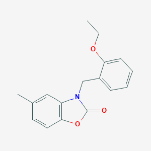molecular formula C17H17NO3 B488565 3-(2-ethoxybenzyl)-5-methyl-1,3-benzoxazol-2(3H)-one CAS No. 724437-48-3