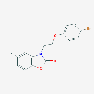 molecular formula C16H14BrNO3 B488566 3-[2-(4-bromophenoxy)ethyl]-5-methyl-1,3-benzoxazol-2(3H)-one CAS No. 638142-11-7