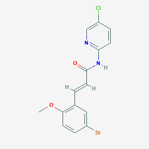 molecular formula C15H12BrClN2O2 B4885666 3-(5-bromo-2-methoxyphenyl)-N-(5-chloro-2-pyridinyl)acrylamide CAS No. 6216-78-0