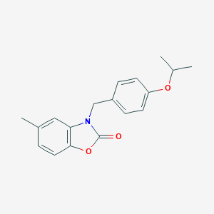 molecular formula C18H19NO3 B488567 3-(4-Isopropoxy-benzyl)-5-methyl-3H-benzooxazol-2-one CAS No. 724437-50-7