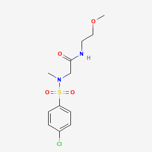 N~2~-[(4-chlorophenyl)sulfonyl]-N~1~-(2-methoxyethyl)-N~2~-methylglycinamide