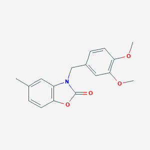 molecular formula C17H17NO4 B488568 3-(3,4-dimethoxybenzyl)-5-methyl-1,3-benzoxazol-2(3H)-one CAS No. 638142-44-6