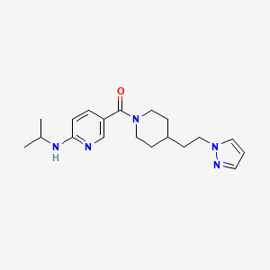 molecular formula C19H27N5O B4885700 N-isopropyl-5-({4-[2-(1H-pyrazol-1-yl)ethyl]-1-piperidinyl}carbonyl)-2-pyridinamine 