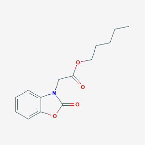 molecular formula C14H17NO4 B488571 pentyl (2-oxo-1,3-benzoxazol-3(2H)-yl)acetate CAS No. 638141-81-8