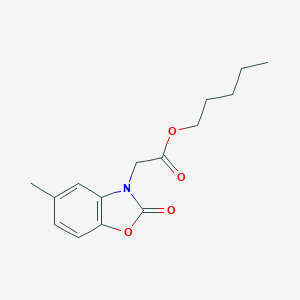 molecular formula C15H19NO4 B488573 pentyl (5-methyl-2-oxo-1,3-benzoxazol-3(2H)-yl)acetate CAS No. 638141-99-8