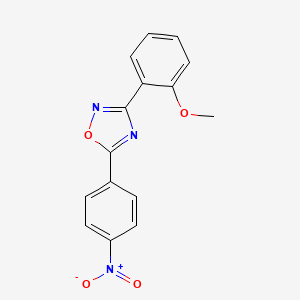 molecular formula C15H11N3O4 B4885737 3-(2-methoxyphenyl)-5-(4-nitrophenyl)-1,2,4-oxadiazole 