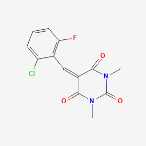 molecular formula C13H10ClFN2O3 B4885762 5-(2-chloro-6-fluorobenzylidene)-1,3-dimethyl-2,4,6(1H,3H,5H)-pyrimidinetrione 