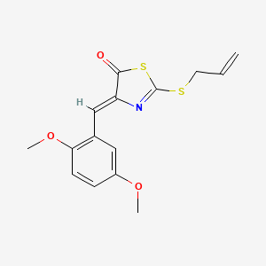 molecular formula C15H15NO3S2 B4885763 2-(allylthio)-4-(2,5-dimethoxybenzylidene)-1,3-thiazol-5(4H)-one 