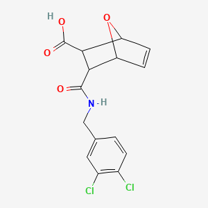 molecular formula C15H13Cl2NO4 B4885770 3-{[(3,4-dichlorobenzyl)amino]carbonyl}-7-oxabicyclo[2.2.1]hept-5-ene-2-carboxylic acid 