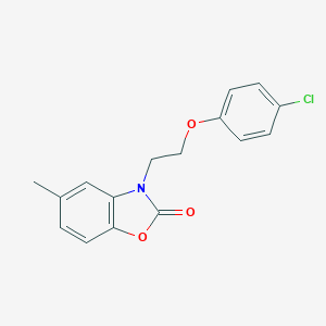 molecular formula C16H14ClNO3 B488578 3-(2-(4-chlorophenoxy)ethyl)-5-methylbenzo[d]oxazol-2(3H)-one CAS No. 638142-08-2