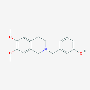 molecular formula C18H21NO3 B4885783 3-[(6,7-dimethoxy-3,4-dihydro-2(1H)-isoquinolinyl)methyl]phenol 