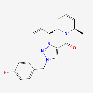 molecular formula C19H21FN4O B4885790 (2R*,6R*)-2-allyl-1-{[1-(4-fluorobenzyl)-1H-1,2,3-triazol-4-yl]carbonyl}-6-methyl-1,2,3,6-tetrahydropyridine 
