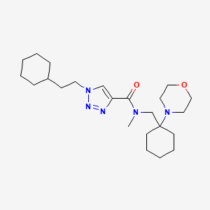 molecular formula C23H39N5O2 B4885801 1-(2-cyclohexylethyl)-N-methyl-N-{[1-(4-morpholinyl)cyclohexyl]methyl}-1H-1,2,3-triazole-4-carboxamide 