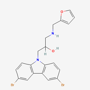 molecular formula C20H18Br2N2O2 B4885826 1-(3,6-dibromo-9H-carbazol-9-yl)-3-[(2-furylmethyl)amino]-2-propanol 