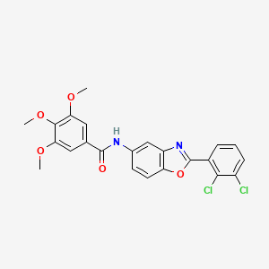 molecular formula C23H18Cl2N2O5 B4885830 N-[2-(2,3-dichlorophenyl)-1,3-benzoxazol-5-yl]-3,4,5-trimethoxybenzamide 