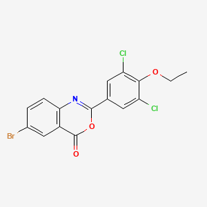 molecular formula C16H10BrCl2NO3 B4885852 6-bromo-2-(3,5-dichloro-4-ethoxyphenyl)-4H-3,1-benzoxazin-4-one 