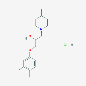 molecular formula C17H28ClNO2 B4885866 1-(3,4-dimethylphenoxy)-3-(4-methyl-1-piperidinyl)-2-propanol hydrochloride 