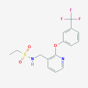 molecular formula C15H15F3N2O3S B4885915 N-({2-[3-(trifluoromethyl)phenoxy]-3-pyridinyl}methyl)ethanesulfonamide 