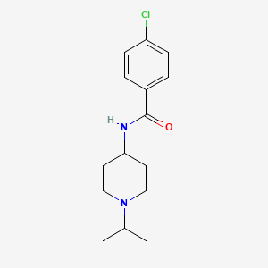 molecular formula C15H21ClN2O B4885924 4-chloro-N-(1-isopropyl-4-piperidinyl)benzamide 