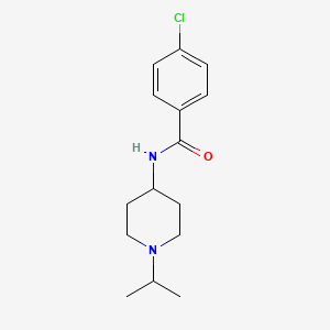 molecular formula C15H21ClN2O B4885924 4-chloro-N-[1-(propan-2-yl)piperidin-4-yl]benzamide 