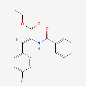molecular formula C18H16FNO3 B4885956 ethyl 2-(benzoylamino)-3-(4-fluorophenyl)acrylate 