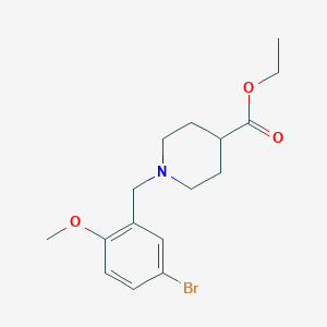 molecular formula C16H22BrNO3 B4885996 ethyl 1-(5-bromo-2-methoxybenzyl)-4-piperidinecarboxylate 