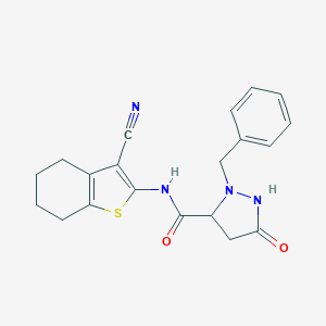 2-benzyl-N-(3-cyano-4,5,6,7-tetrahydro-1-benzothien-2-yl)-5-oxo-3-pyrazolidinecarboxamide