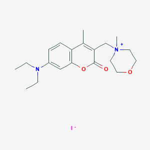 4-{[7-(diethylamino)-4-methyl-2-oxo-2H-chromen-3-yl]methyl}-4-methylmorpholin-4-ium iodide