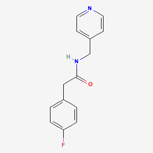 molecular formula C14H13FN2O B4886010 2-(4-fluorophenyl)-N-(4-pyridinylmethyl)acetamide 