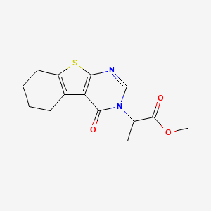 methyl 2-(4-oxo-5,6,7,8-tetrahydro[1]benzothieno[2,3-d]pyrimidin-3(4H)-yl)propanoate