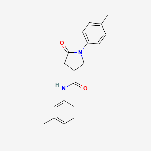 molecular formula C20H22N2O2 B4886085 N-(3,4-dimethylphenyl)-1-(4-methylphenyl)-5-oxo-3-pyrrolidinecarboxamide 