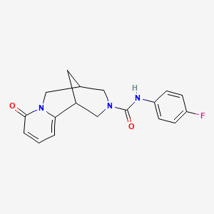 molecular formula C18H18FN3O2 B4886092 N-(4-fluorophenyl)-6-oxo-7,11-diazatricyclo[7.3.1.0~2,7~]trideca-2,4-diene-11-carboxamide 