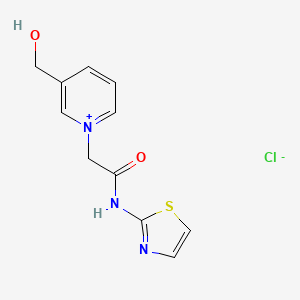 3-(hydroxymethyl)-1-[2-oxo-2-(1,3-thiazol-2-ylamino)ethyl]pyridinium chloride