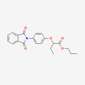 molecular formula C21H21NO5 B4886108 propyl 2-[4-(1,3-dioxo-1,3-dihydro-2H-isoindol-2-yl)phenoxy]butanoate 