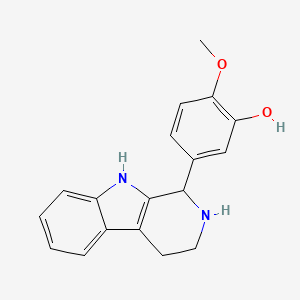 molecular formula C18H18N2O2 B4886111 2-methoxy-5-(2,3,4,9-tetrahydro-1H-beta-carbolin-1-yl)phenol CAS No. 331852-81-4