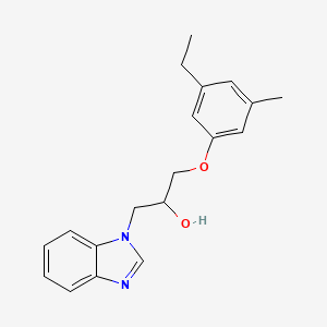 molecular formula C19H22N2O2 B4886124 1-(1H-benzimidazol-1-yl)-3-(3-ethyl-5-methylphenoxy)-2-propanol 