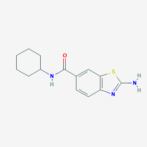 molecular formula C14H17N3OS B488613 2-amino-N-cyclohexyl-1,3-benzothiazole-6-carboxamide CAS No. 505078-84-2