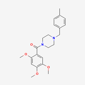 molecular formula C22H28N2O4 B4886159 1-(4-methylbenzyl)-4-(2,4,5-trimethoxybenzoyl)piperazine 