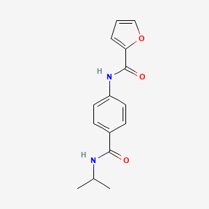 molecular formula C15H16N2O3 B4886167 N-{4-[(isopropylamino)carbonyl]phenyl}-2-furamide 