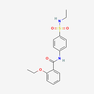 molecular formula C17H20N2O4S B4886178 2-ethoxy-N-{4-[(ethylamino)sulfonyl]phenyl}benzamide 
