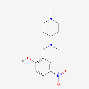 molecular formula C14H21N3O3 B4886180 2-{[methyl(1-methyl-4-piperidinyl)amino]methyl}-4-nitrophenol 