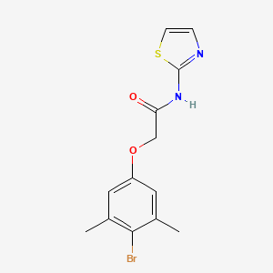 molecular formula C13H13BrN2O2S B4886238 2-(4-bromo-3,5-dimethylphenoxy)-N-1,3-thiazol-2-ylacetamide 