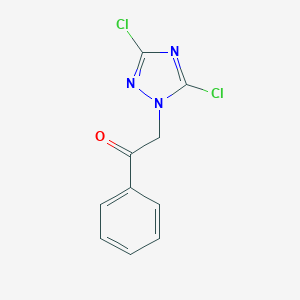 molecular formula C10H7Cl2N3O B488627 2-(3,5-dichloro-1H-1,2,4-triazol-1-yl)-1-phenylethanone CAS No. 727386-73-4
