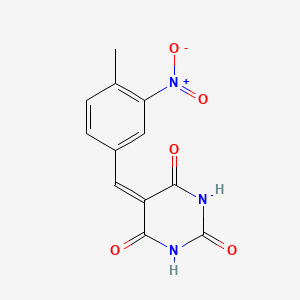 molecular formula C12H9N3O5 B4886277 5-(4-methyl-3-nitrobenzylidene)-2,4,6(1H,3H,5H)-pyrimidinetrione 