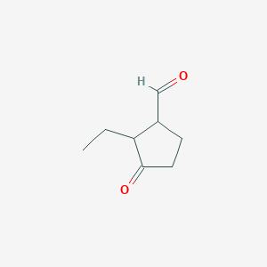 molecular formula C8H12O2 B048863 2-Ethyl-3-oxocyclopentane-1-carbaldehyde CAS No. 116511-19-4