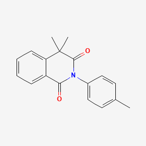 molecular formula C18H17NO2 B4886320 4,4-dimethyl-2-(4-methylphenyl)-1,3(2H,4H)-isoquinolinedione 