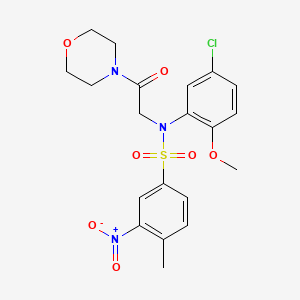 molecular formula C20H22ClN3O7S B4886339 N-(5-chloro-2-methoxyphenyl)-4-methyl-N-[2-(4-morpholinyl)-2-oxoethyl]-3-nitrobenzenesulfonamide 