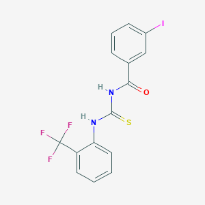 molecular formula C15H10F3IN2OS B4886357 3-iodo-N-({[2-(trifluoromethyl)phenyl]amino}carbonothioyl)benzamide 
